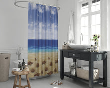 Load image into Gallery viewer, Zethome - Douchegordijn - Badkamer Gordijn - Shower Curtain - Waterdicht - Een Stuk - Sneldrogend en Anti Schimmel -Wasbaar en Duurzaam - Blauw Circle - 10019