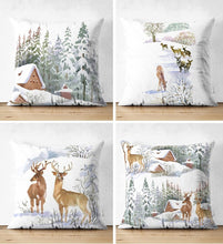 Afbeelding in Gallery-weergave laden, Zethome - Kussenhoes Kerstpatroon - 43x43 cm - Set 4 Pieces - Kussenhoezen - Dubbelzijdig bedrukt - Soft Touch - Christmas