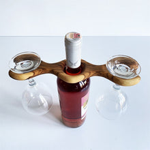 Afbeelding in Gallery-weergave laden, Zethome Olijfhouten Wijnfleshouder , Flessenhouder Wijn , Houten Flessenhouder Wijnrek, glazen rek