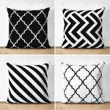 Afbeelding in Gallery-weergave laden, Zethome - Kussenhoes Kerstpatroon - 43x43 - Set 4 Pieces - Kussenhoezen - Dubbelzijdig bedrukt - Soft Touch - Decoratief zigzagpatroon Ogea