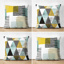 Afbeelding in Gallery-weergave laden, Zethome - Kussenhoes Kerstpatroon - 43x43 - Set 4 Pieces - Kussenhoezen - Dubbelzijdig bedrukt - Soft Touch - Modern Met Geometrisch Patroon