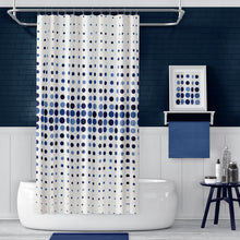 Load image into Gallery viewer, Zethome - Douchegordijn - Badkamer Gordijn - Shower Curtain - Waterdicht - Een Stuk - Sneldrogend en Anti Schimmel -Wasbaar en Duurzaam - Blauw Circle - 4961 Blauw