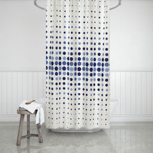 Load image into Gallery viewer, Zethome - Douchegordijn - Badkamer Gordijn - Shower Curtain - Waterdicht - Een Stuk - Sneldrogend en Anti Schimmel -Wasbaar en Duurzaam - Blauw Circle - 4961 Blauw
