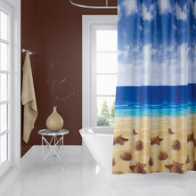Load image into Gallery viewer, Zethome - Douchegordijn - Badkamer Gordijn - Shower Curtain - Waterdicht - Een Stuk - Sneldrogend en Anti Schimmel -Wasbaar en Duurzaam - Blauw Circle - 10019