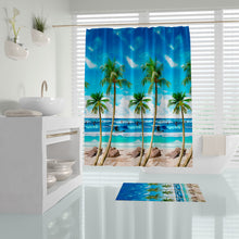 Afbeelding in Gallery-weergave laden, Zethome - Palm Beach - Douchegordijn - Badkamer Gordijn - Shower Curtain - Waterdicht - 1x180X200 - Een Stuk - Sneldrogend en Anti Schimmel -Wasbaar en Duurzaam