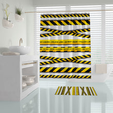 Afbeelding in Gallery-weergave laden, Zethome - Police Line - Douchegordijn - Badkamer Gordijn - Shower Curtain - Waterdicht - 1x180X200 - Een Stuk - Sneldrogend en Anti Schimmel -Wasbaar en Duurzaam