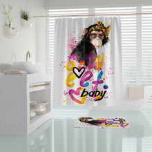 Afbeelding in Gallery-weergave laden, Zethome Sweet Baby - Douchegordijn 180x200 cm - Bloemenpatroon - Digitale Print - Badkamer Gordijn - Shower Curtain - Waterdicht - Sneldrogend en Anti Schimmel -Wasbaar - Duurzaam
