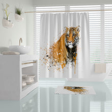 Afbeelding in Gallery-weergave laden, Zethome - Tiger - Douchegordijn - Badkamer Gordijn - Shower Curtain - Waterdicht - 1x180X200 - Een Stuk - Sneldrogend en Anti Schimmel -Wasbaar en Duurzaam