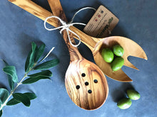 Load image into Gallery viewer, Zethome | Olijfhouten Houten Saladeset | 2 STK