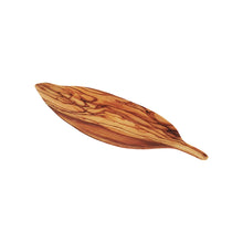 Afbeelding in Gallery-weergave laden, Zethome | Olijfhouten Rustieke ondiepe plaat | Olijfbladvormige plaat