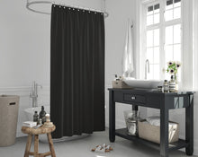 Load image into Gallery viewer, Zethome - Douchegordijn - Badkamer Gordijn - Shower Curtain - Waterdicht - Een stuk - Sneldrogend en Anti Schimmel -Wasbaar en Duurzaam -0010 Zwart
