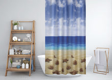 Load image into Gallery viewer, Zethome - Douchegordijn - Badkamer Gordijn - Shower Curtain - Waterdicht -  Een Stuk - Sneldrogend en Anti Schimmel -Wasbaar en Duurzaam - Blauw Circle - 10019
