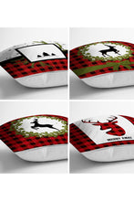 Afbeelding in Gallery-weergave laden, Zethome Kussenhoes Vierkantjes - Dubbelzijdig Bedrukt – Soft Touch – 43 x 43 Mery Christmas - 4 stuk
