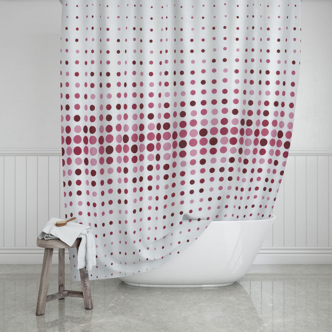 Zethome - Douchegordijn - Badkamer Gordijn - Shower Curtain - Waterdicht -  Een Stuk - Sneldrogend en Anti Schimmel -Wasbaar en Duurzaam - Blauw Circle - 4961 Roze