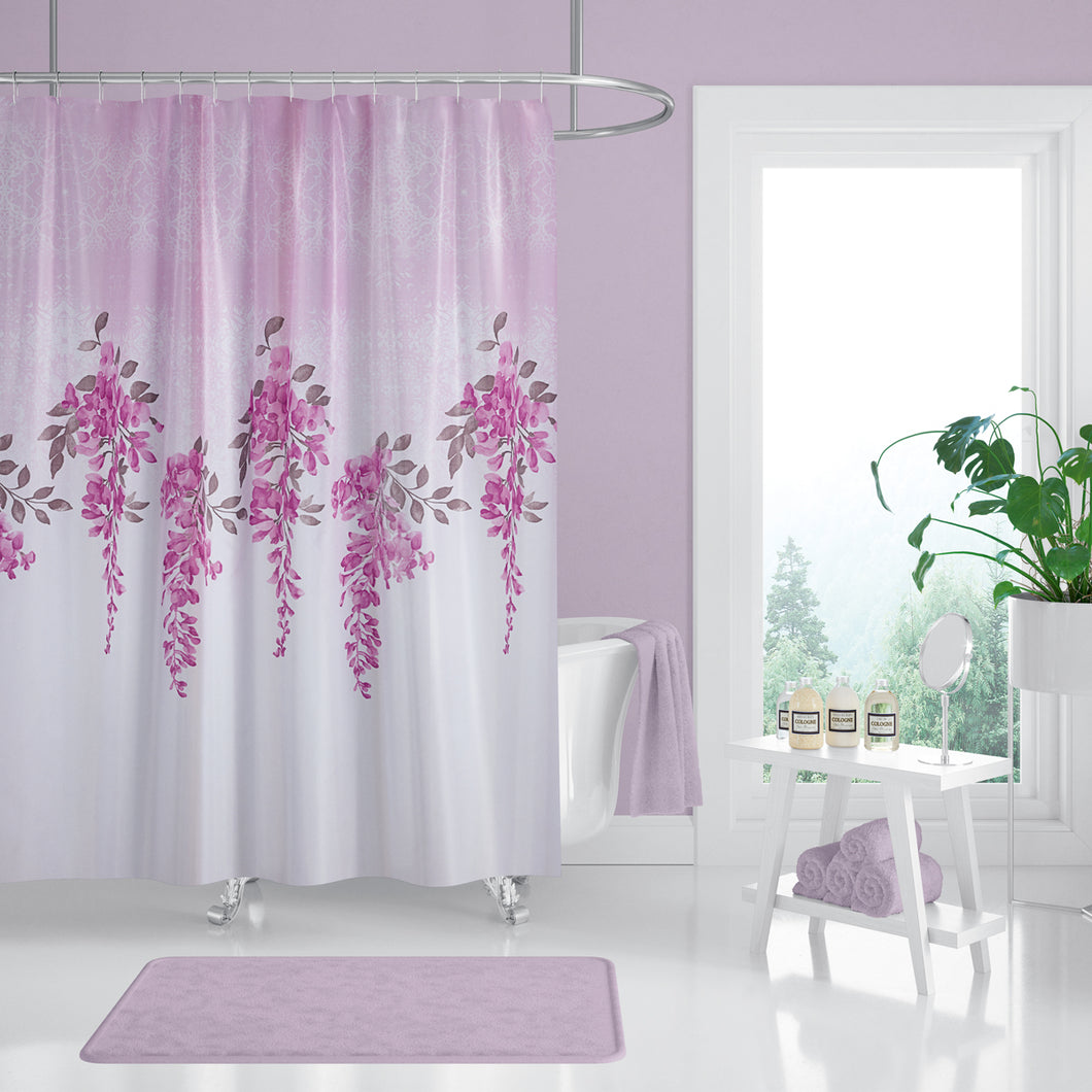 Zethome - Douchegordijn - Badkamer Gordijn - Shower Curtain - Waterdicht -  Een Stuk - Sneldrogend en Anti Schimmel -Wasbaar en Duurzaam - 7359