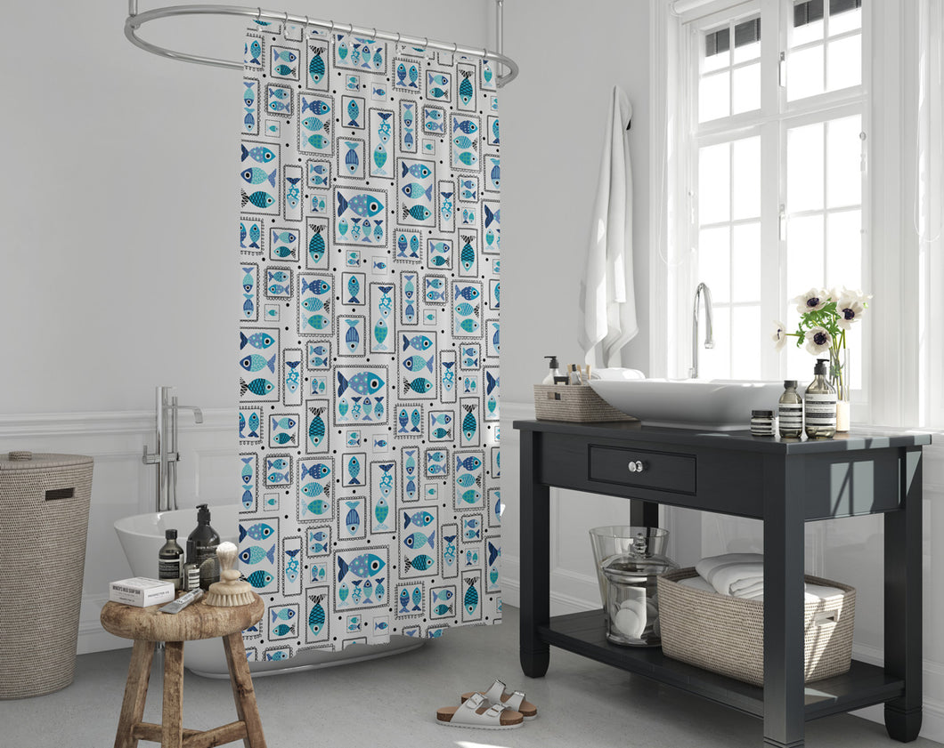 Zethome - Douchegordijn 180x200 cm - Polyester - Badkamer Gordijn - Shower Curtain - Sneldrogend en Anti Schimmel -Wasbaar en Duurzaam - 7812