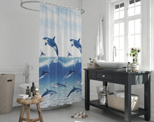 Load image into Gallery viewer, Zethome - Douchegordijn - Badkamer Gordijn - Shower Curtain - Waterdicht -  Een Stuk - Sneldrogend en Anti Schimmel -Wasbaar en Duurzaam - 9515
