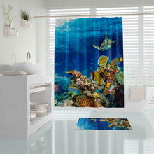 Afbeelding in Gallery-weergave laden, Zethome - Douchegordijn - Badkamer Gordijn - Shower Curtain - Waterdicht - 1x180X200 - Een Stuk - Sneldrogend en Anti Schimmel -Wasbaar en Duurzaam - Aquarium
