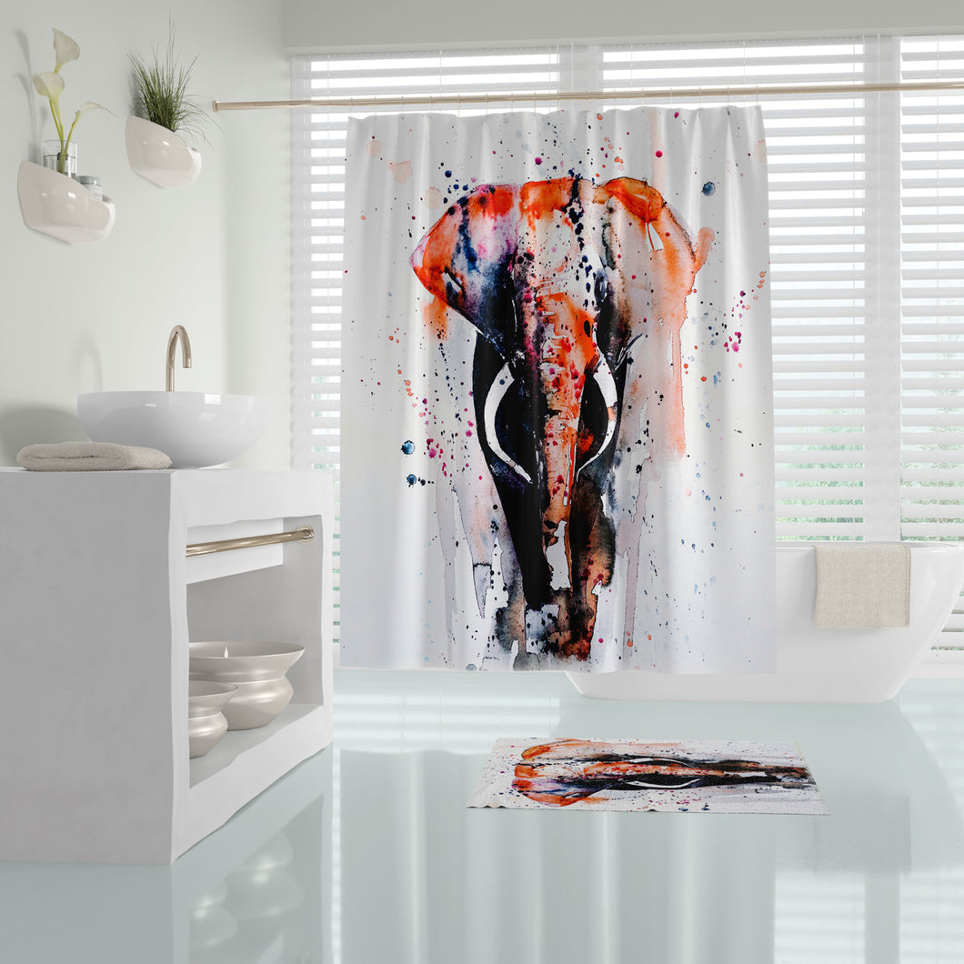 Zethome - Elephant - Douchegordijn - Badkamer Gordijn - Shower Curtain - Waterdicht - 1x180X200 - Een Stuk - Sneldrogend en Anti Schimmel -Wasbaar en Duurzaam