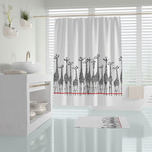 Load image into Gallery viewer, Zethome Giraffe- Douchegordijn Waterdicht - 180x200 cm - Ringen inclusief - Anti Schimmel - Badkamer Gordijn - Shower Curtain - Sneldrogend - Wasbaar
