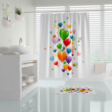 Load image into Gallery viewer, Zethome Hearts - Douchegordijn 180x200 cm - Badkamer Gordijn - Shower Curtain - Waterdicht - Sneldrogend - Anti Schimmel - Wasbaar - Duurzaam
