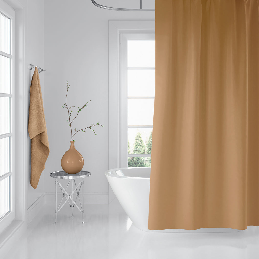 Zethome - Douchegordijn - Badkamer Gordijn - Shower Curtain - Waterdicht - Een stuk - Sneldrogend en Anti Schimmel -Wasbaar en Duurzaam -0010 Beige