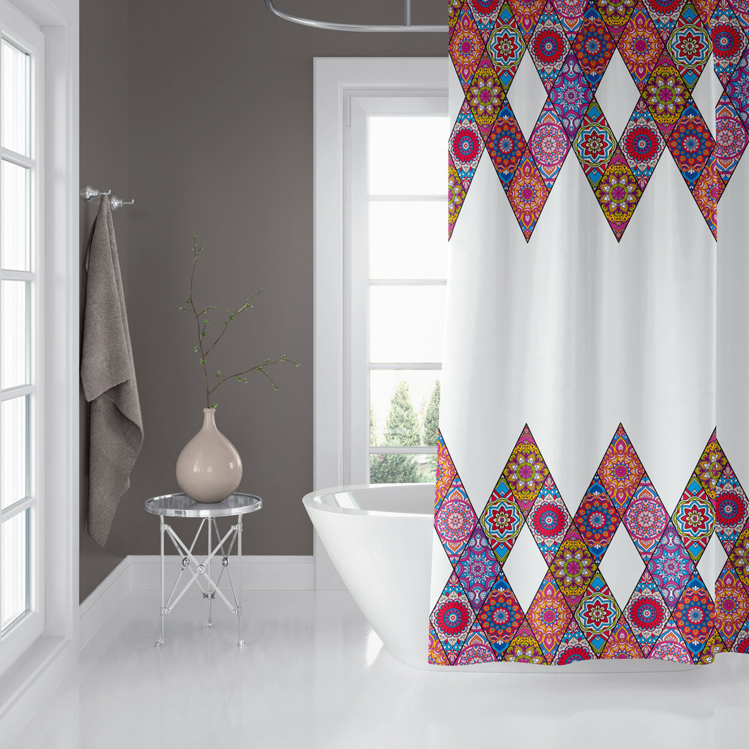 Zethome - Douchegordijn - Badkamer Gordijn - Shower Curtain - Waterdicht -  Een Stuk - Sneldrogend en Anti Schimmel -Wasbaar en Duurzaam - 10149