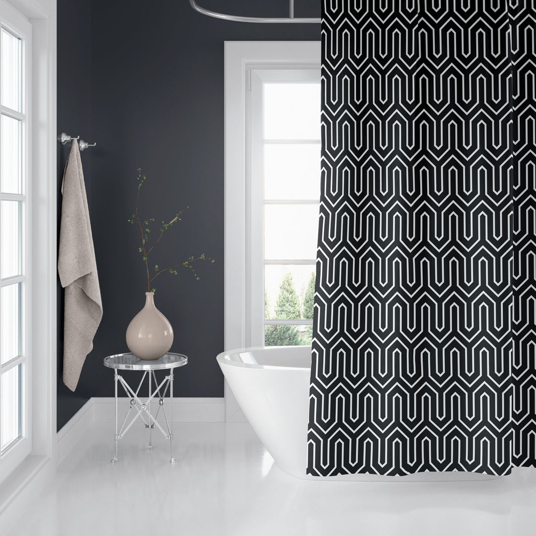 Zethome - Douchegordijn 180x200 cm - Polyester - Badkamer Gordijn - Shower Curtain - Sneldrogend en Anti Schimmel -Wasbaar en Duurzaam - 1076