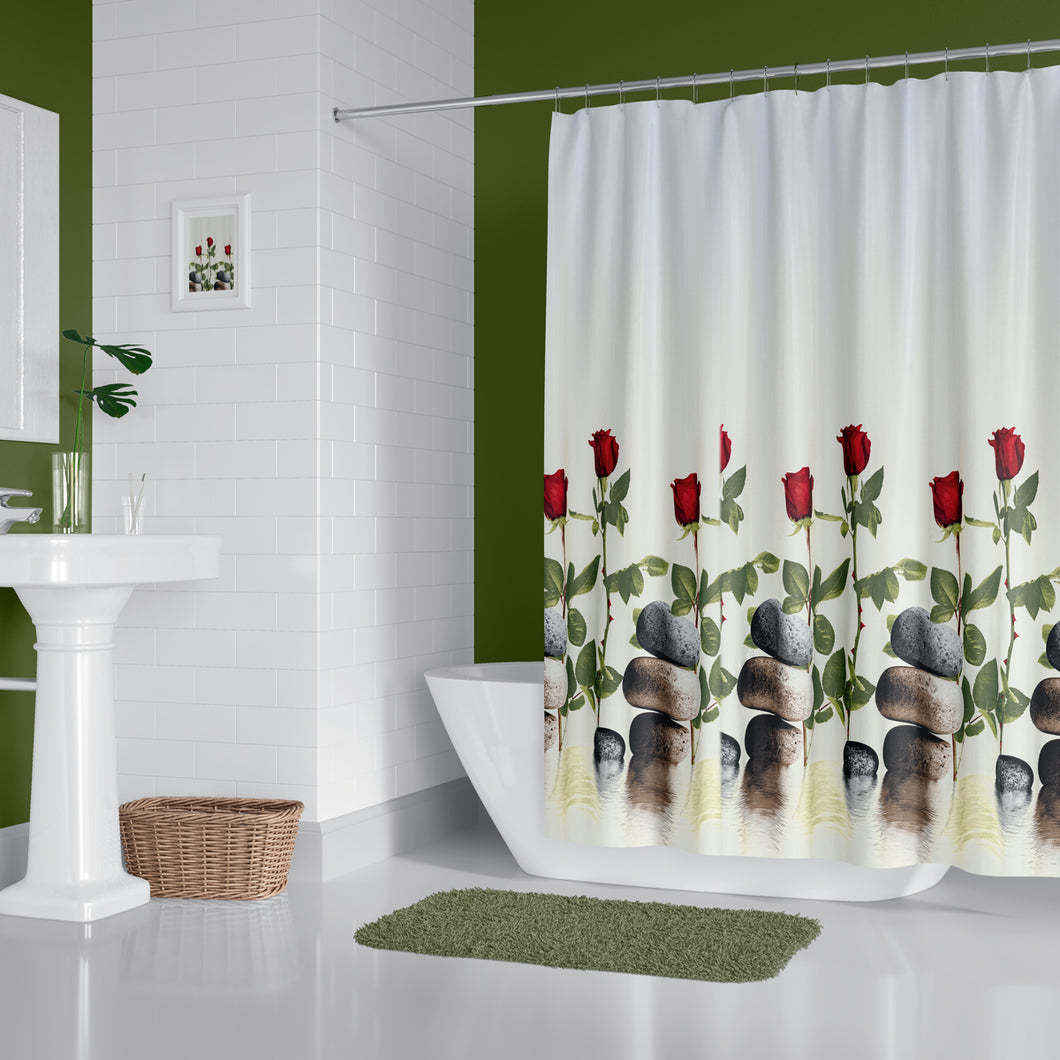 Zethome - Douchegordijn - Badkamer Gordijn - Shower Curtain - Waterdicht -  Een Stuk - Sneldrogend en Anti Schimmel -Wasbaar en Duurzaam - 12005