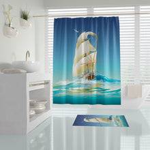 Load image into Gallery viewer, Zethome - Ship - Douchegordijn - Badkamer Gordijn - Shower Curtain - Waterdicht - 1x180X200 - Een Stuk - Sneldrogend en Anti Schimmel -Wasbaar en Duurzaam
