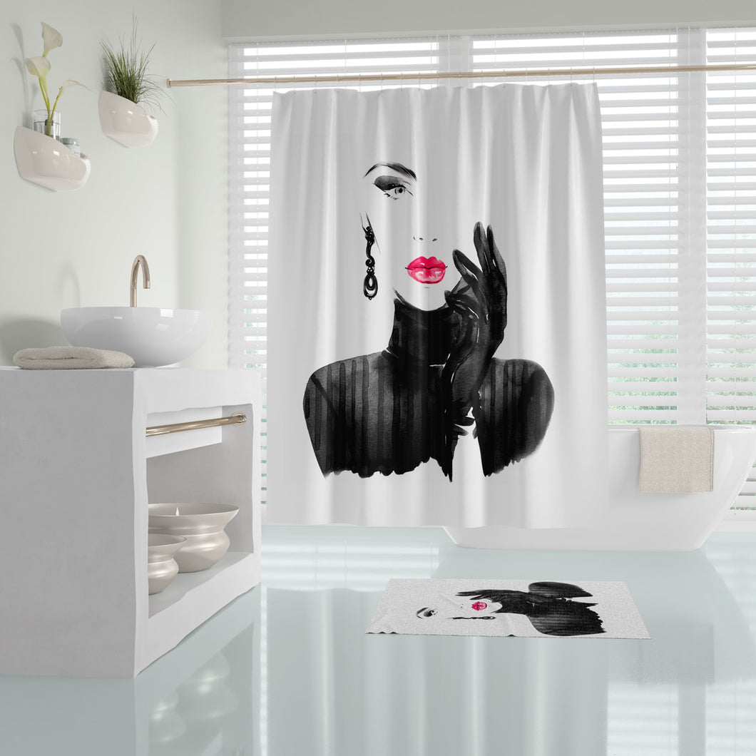 Zethome - Pretty - Douchegordijn - Badkamer Gordijn - Shower Curtain - Waterdicht - 1x180X200 - Een Stuk - Sneldrogend en Anti Schimmel -Wasbaar en Duurzaam