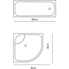 Load image into Gallery viewer, Zethome - Douchegordijn - Badkamer Gordijn - Shower Curtain - Waterdicht - Een stuk - Sneldrogend en Anti Schimmel -Wasbaar en Duurzaam - 6442
