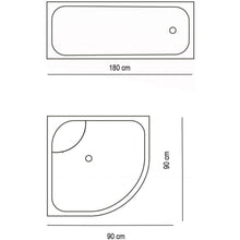 Load image into Gallery viewer, Zethome - Douchegordijn 180x200 cm - Polyester - Badkamer Gordijn - Shower Curtain - Sneldrogend en Anti Schimmel -Wasbaar en Duurzaam - 3637
